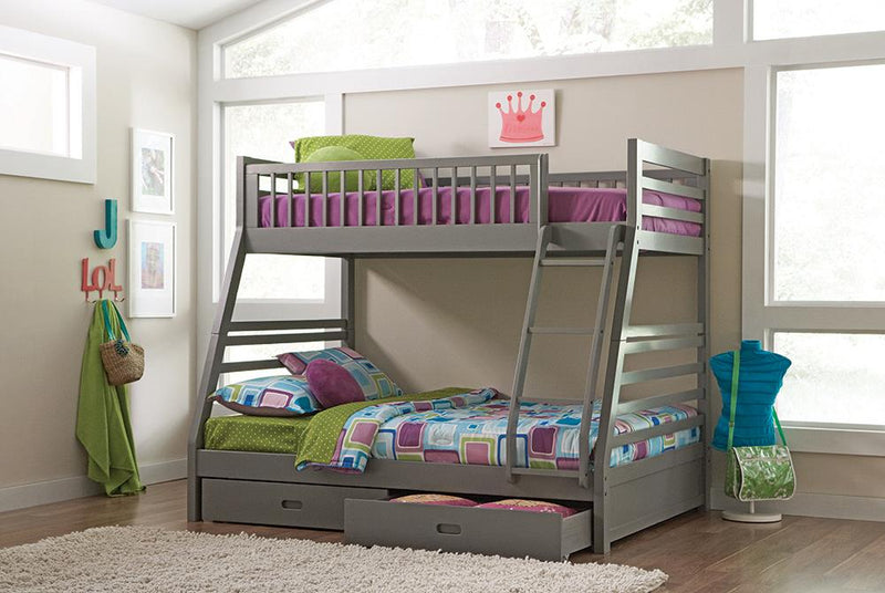 Ashton Grey Twin-over-Full Bunk Bed - Urban Living Furniture (Los Angeles, CA)