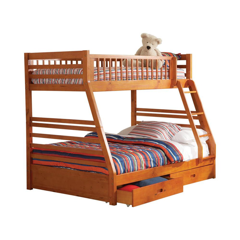 Ashton Honey Twin-over-Full Bunk Bed - Urban Living Furniture (Los Angeles, CA)