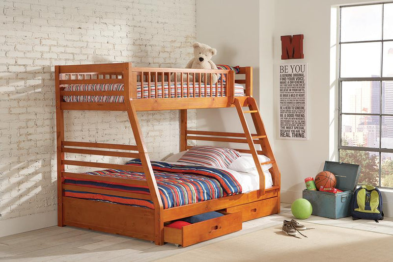 Ashton Honey Twin-over-Full Bunk Bed - Urban Living Furniture (Los Angeles, CA)