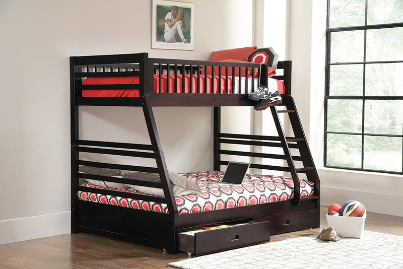 Ashton Cappuccino Twin-over-Full Bunk Bed - Urban Living Furniture (Los Angeles, CA)