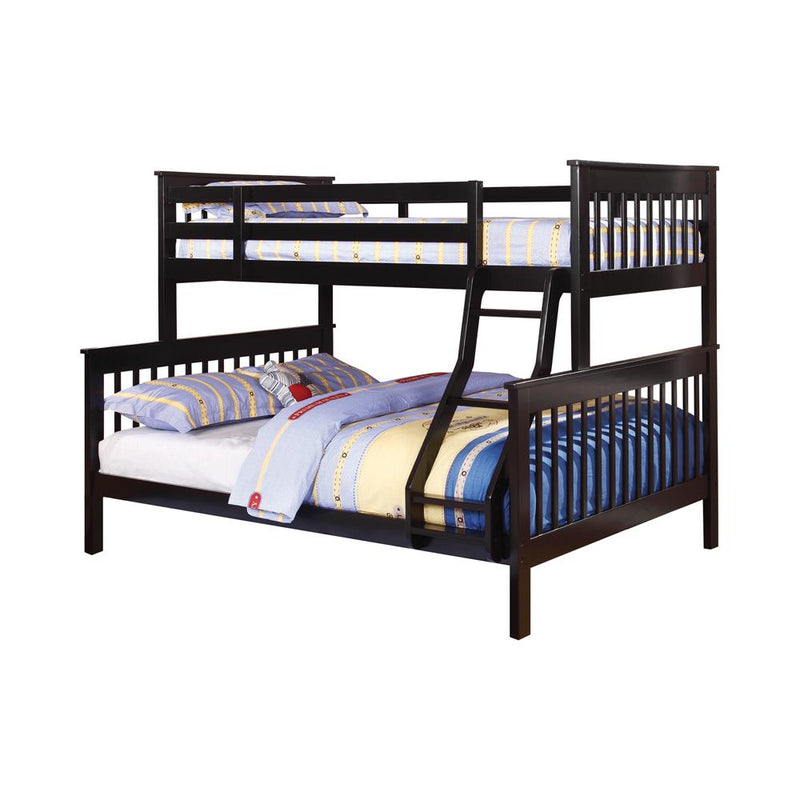 Chapman Transitional Black Twin-over-Full Bunk Bed - Urban Living Furniture (Los Angeles, CA)