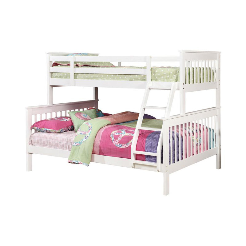 Chapman Transitional White Twin-over-Full Bunk Bed - Urban Living Furniture (Los Angeles, CA)