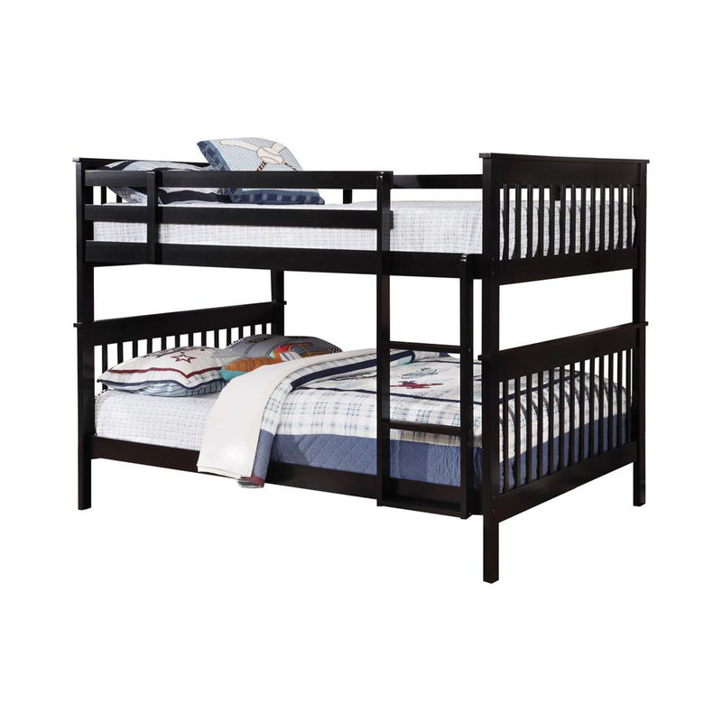 Chapman Traditional Black Full-over-Full Bunk Bed - Urban Living Furniture (Los Angeles, CA)