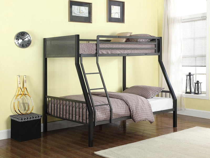 Meyers Traditional Grey Twin-over-Full Bunk Bed - Urban Living Furniture (Los Angeles, CA)