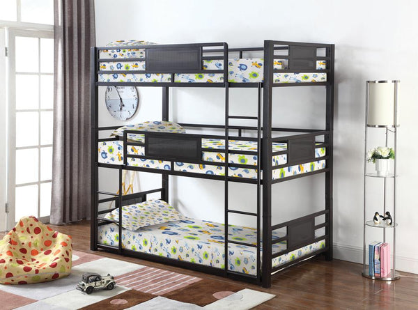 G460394 Casual Black Full Triple Bunk Bed image