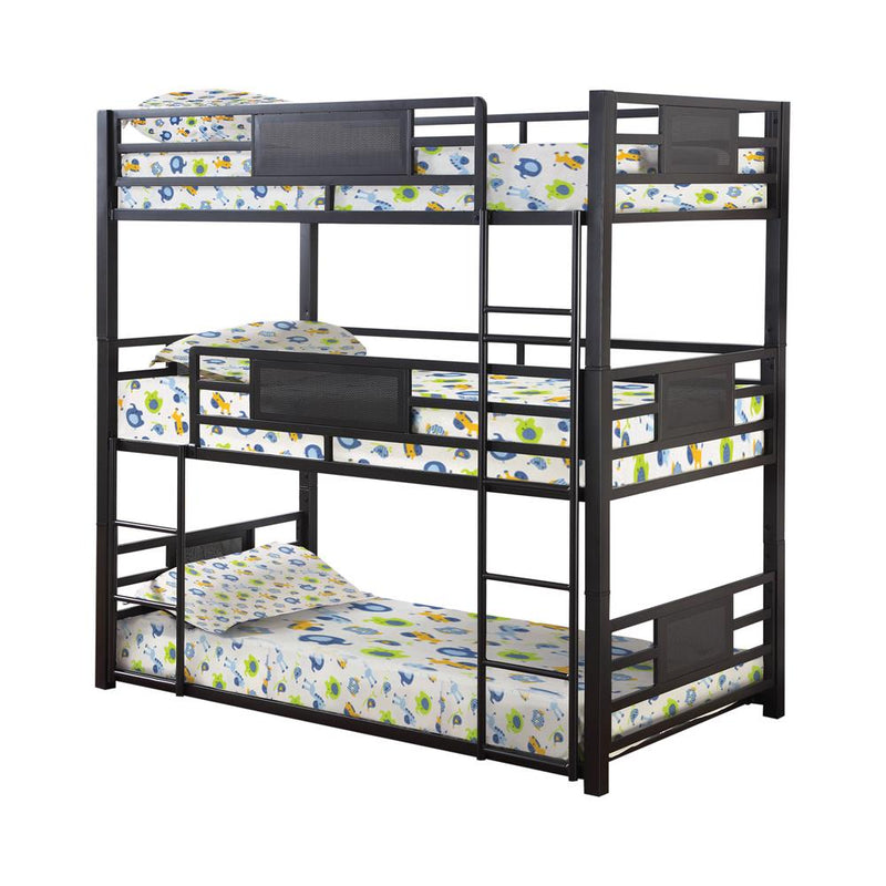 G460394 Casual Black Twin Triple Bunk Bed - Urban Living Furniture (Los Angeles, CA)