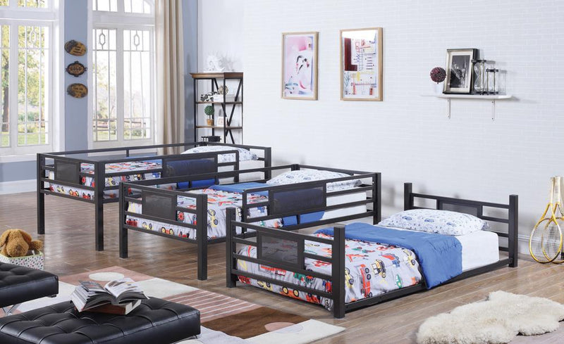 G460394 Casual Black Twin Triple Bunk Bed - Urban Living Furniture (Los Angeles, CA)