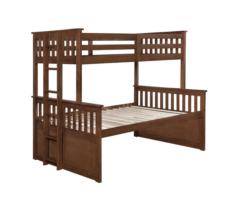 Atkin Weathered Walnut Twin XL-over-Queen Bunk Bed - Urban Living Furniture (Los Angeles, CA)