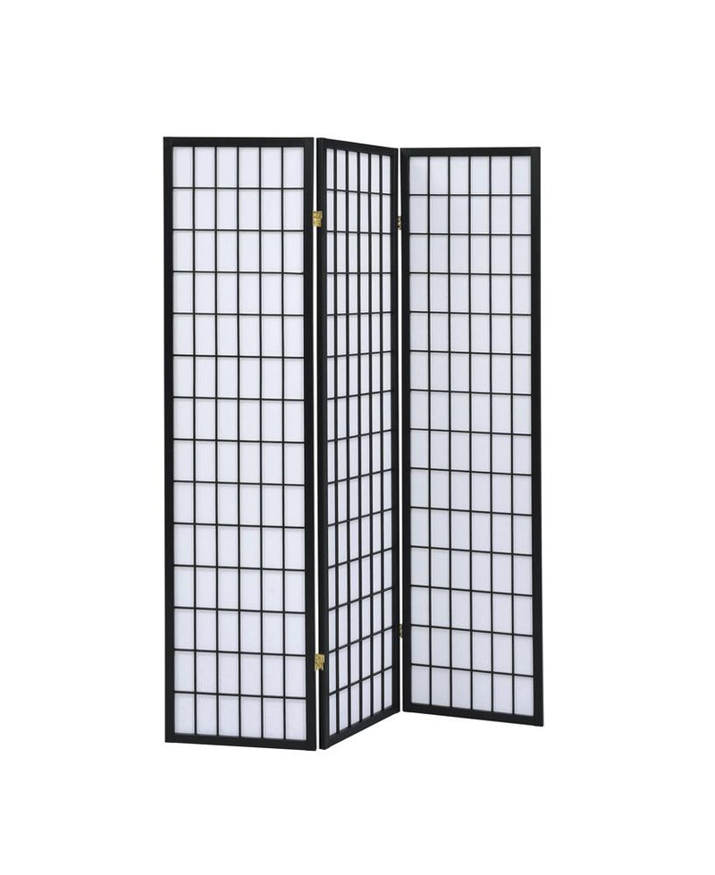 Transitional Three-Panel Black Folding Screen - Urban Living Furniture (Los Angeles, CA)