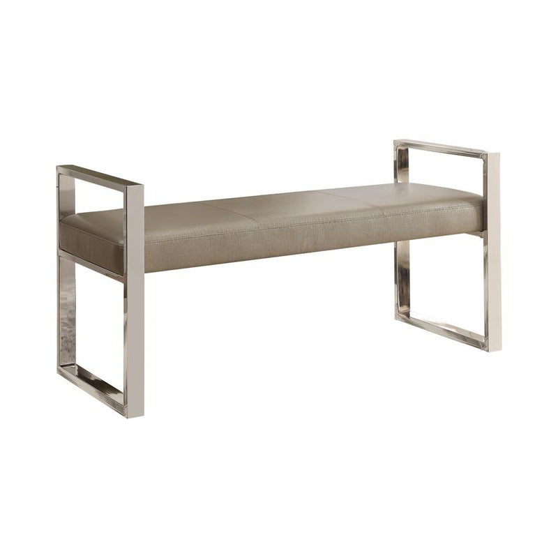 G500434 Contemporary Chrome and Champagne Bench