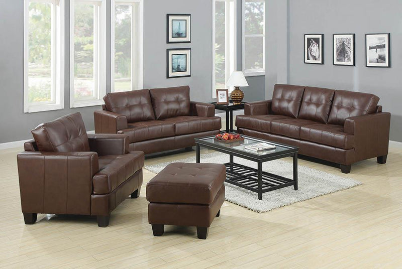 Samuel Transitional Dark Brown Loveseat image