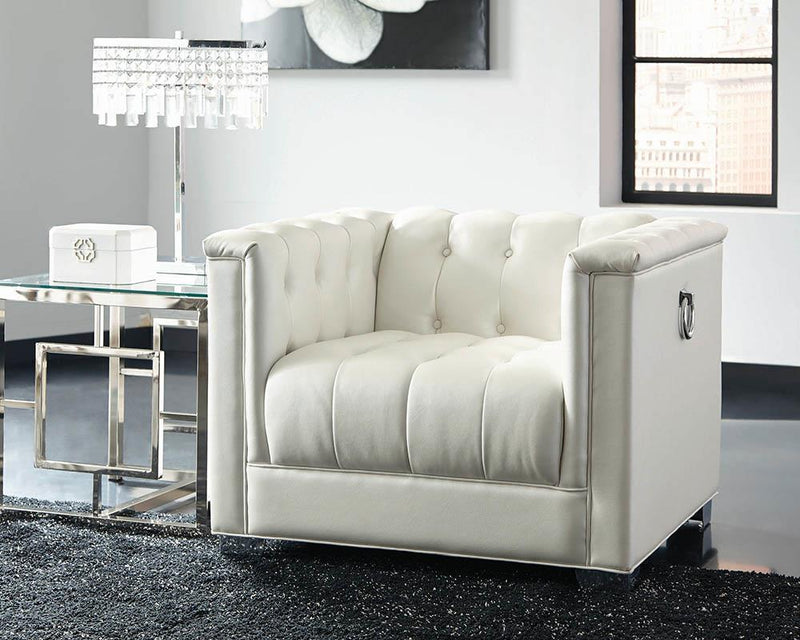 Chaviano Contemporary White Chair - Urban Living Furniture (Los Angeles, CA)