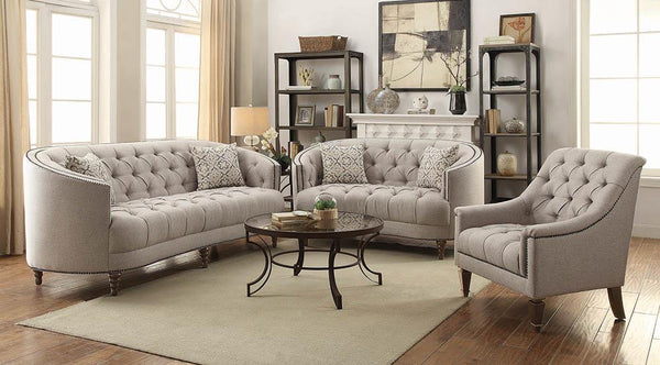 Avonlea Beige Three-Piece Living Room Set image