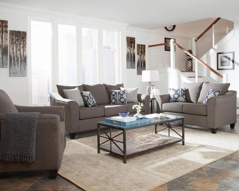 Salizar Transitional Grey Loveseat - Urban Living Furniture (Los Angeles, CA)