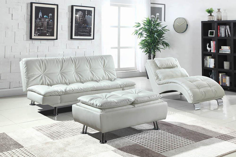 Dilleston Contemporary White Chaise - Urban Living Furniture (Los Angeles, CA)