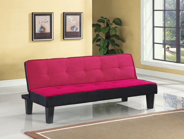 Hamar Pink Flannel Fabric Adjustable Sofa image