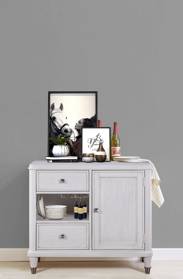Celestia Off White Wine Cabinet image