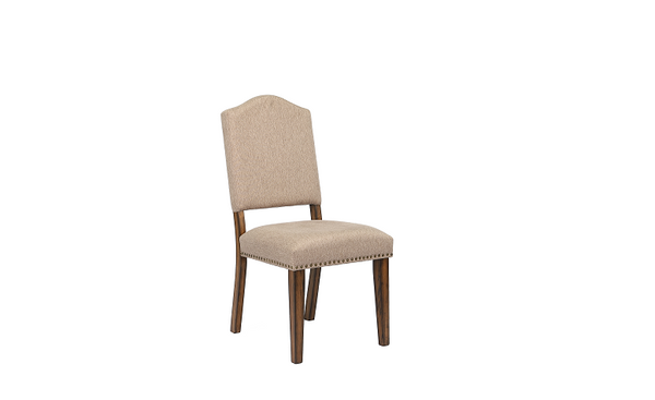 Maurice Khaki Linen & Antique Oak Side Chair image