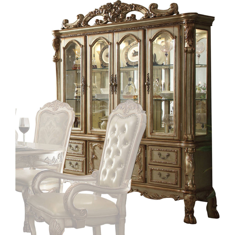 Acme Dresden Buffet w/ Hutch in Gold Patina 63155 image