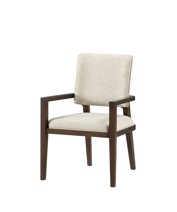 Niamey Fabric & Walnut Arm Chair image