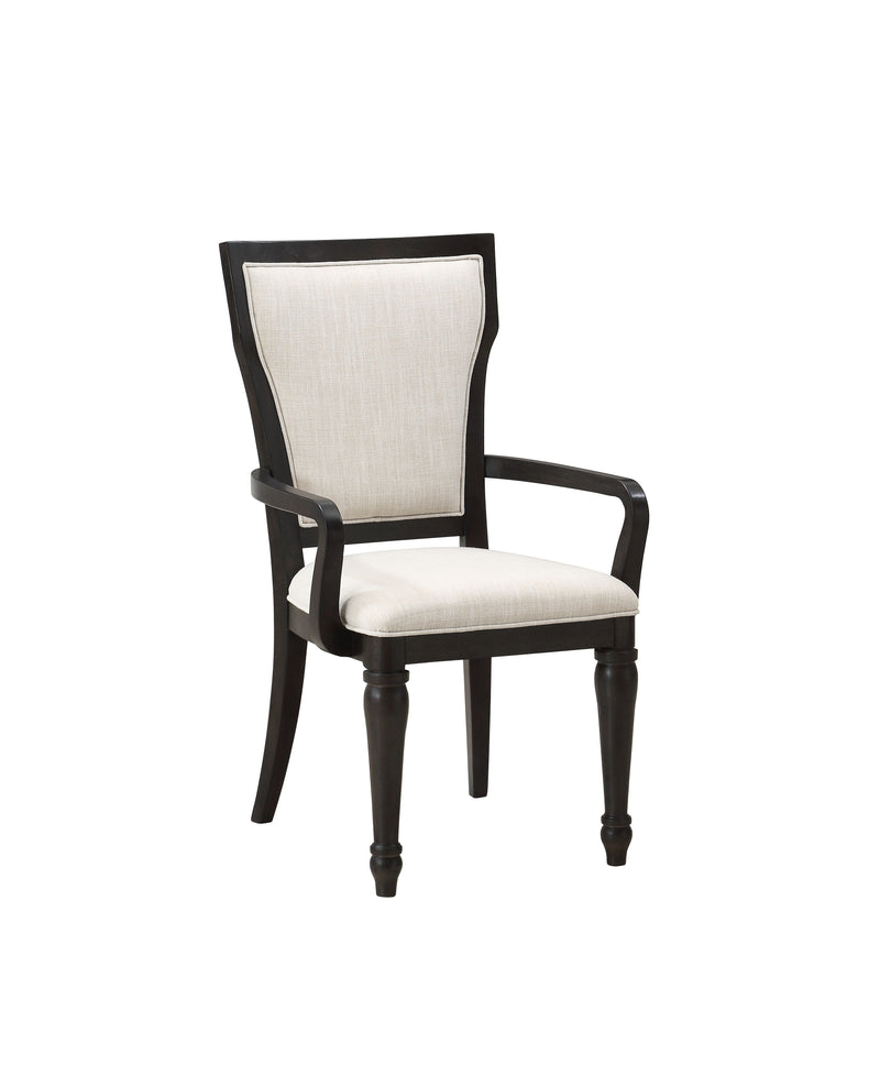 Lorenzo Fabric & Espresso Arm Chair image