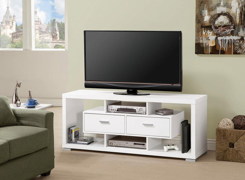 Modern White TV Console image