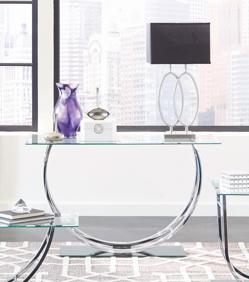 G704988 Contemporary Chrome Sofa Table image