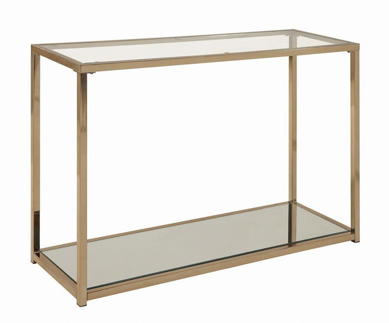 Calantha Modern Chocolate Chrome Sofa Table - Urban Living Furniture (Los Angeles, CA)