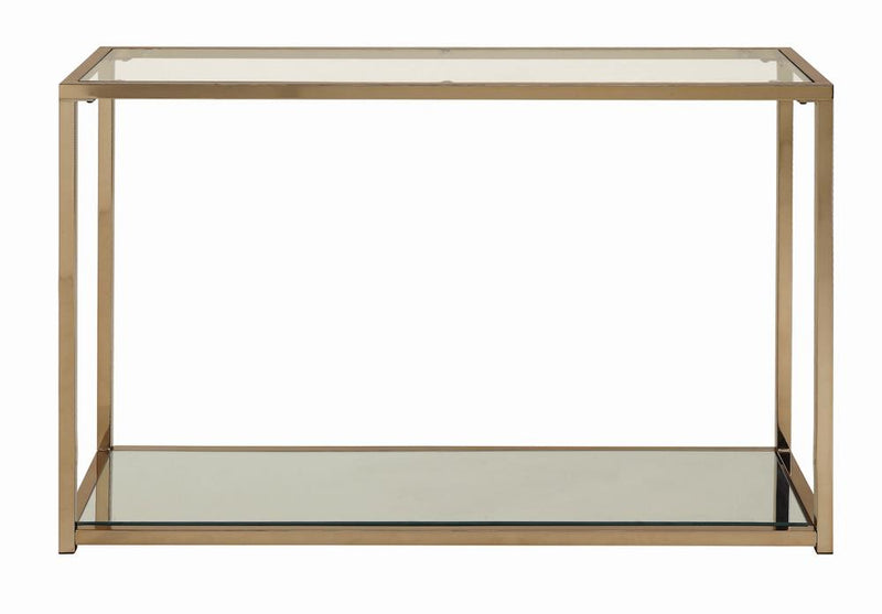 Calantha Modern Chocolate Chrome Sofa Table - Urban Living Furniture (Los Angeles, CA)