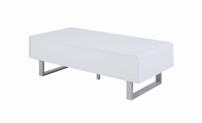 G705698 Contemporary Glossy White Coffee Table - Urban Living Furniture (Los Angeles, CA)