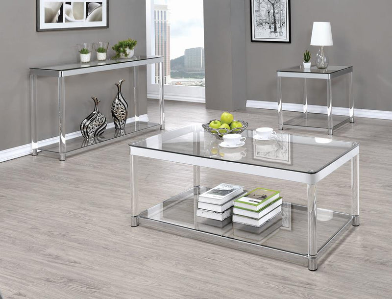 G720748 Contemporary Chrome Coffee Table - Urban Living Furniture (Los Angeles, CA)