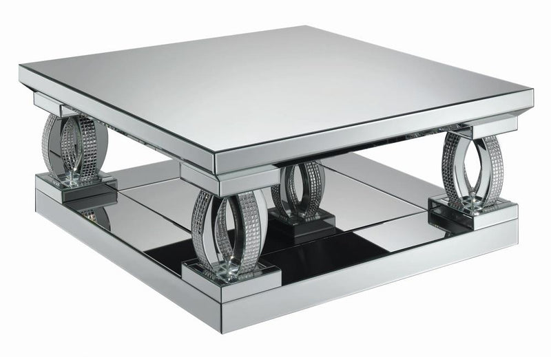 G722518 Contemporary Silver Mirrored Coffee Table - Urban Living Furniture (Los Angeles, CA)