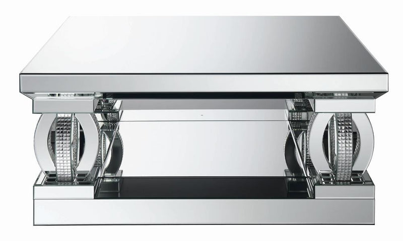 G722518 Contemporary Silver Mirrored Coffee Table - Urban Living Furniture (Los Angeles, CA)