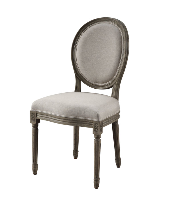 Ruby Linen & Rustic Gray Oak Side Chair image