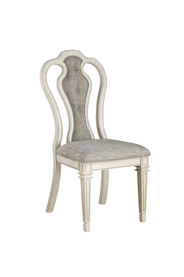 Kayley Linen & Antique White Side Chair image
