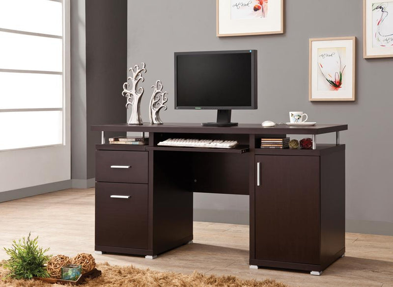 G800107 Contemporary Cappuccino Computer Desk - Urban Living Furniture (Los Angeles, CA)