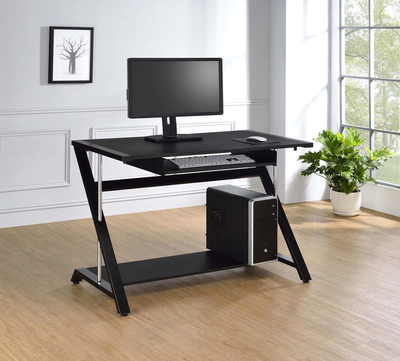 G800222 Contemporary Black Computer Desk - Urban Living Furniture (Los Angeles, CA)