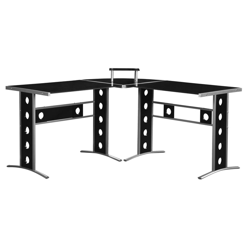 G800228 Casual Black and Silver Computer Desk - Urban Living Furniture (Los Angeles, CA)