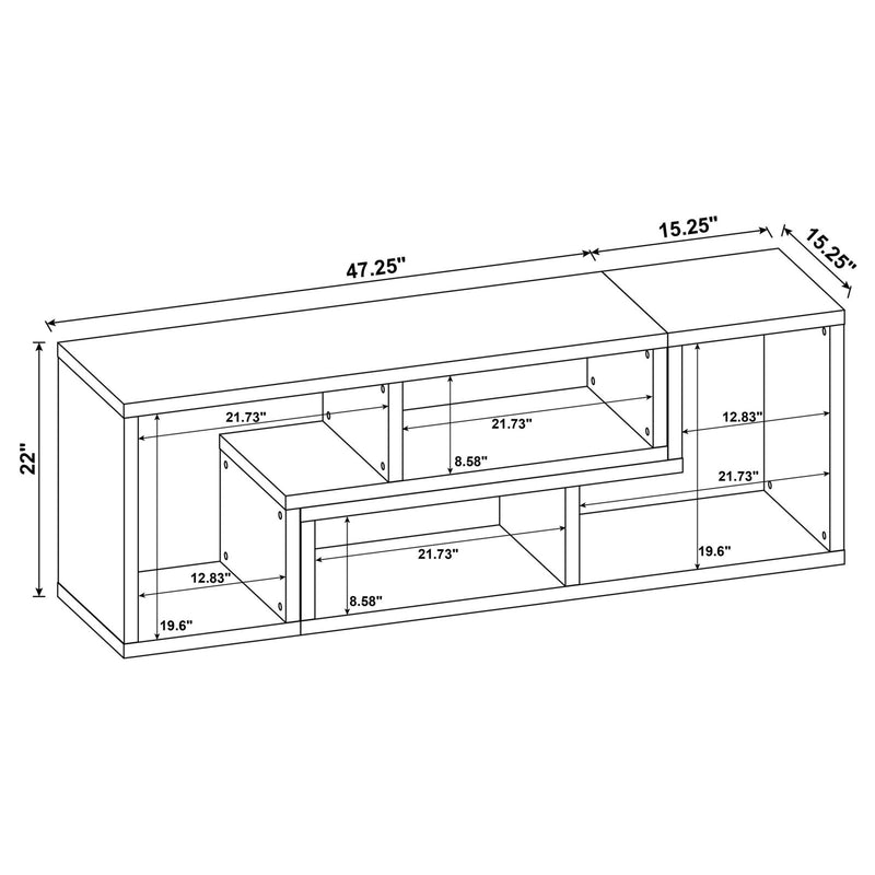 G800330 Contemporary White Convertible TV Stand and Bookcase - Urban Living Furniture (Los Angeles, CA)