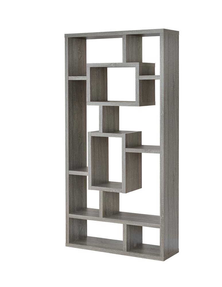G800512 Contemporary Weathered Grey Bookcase
