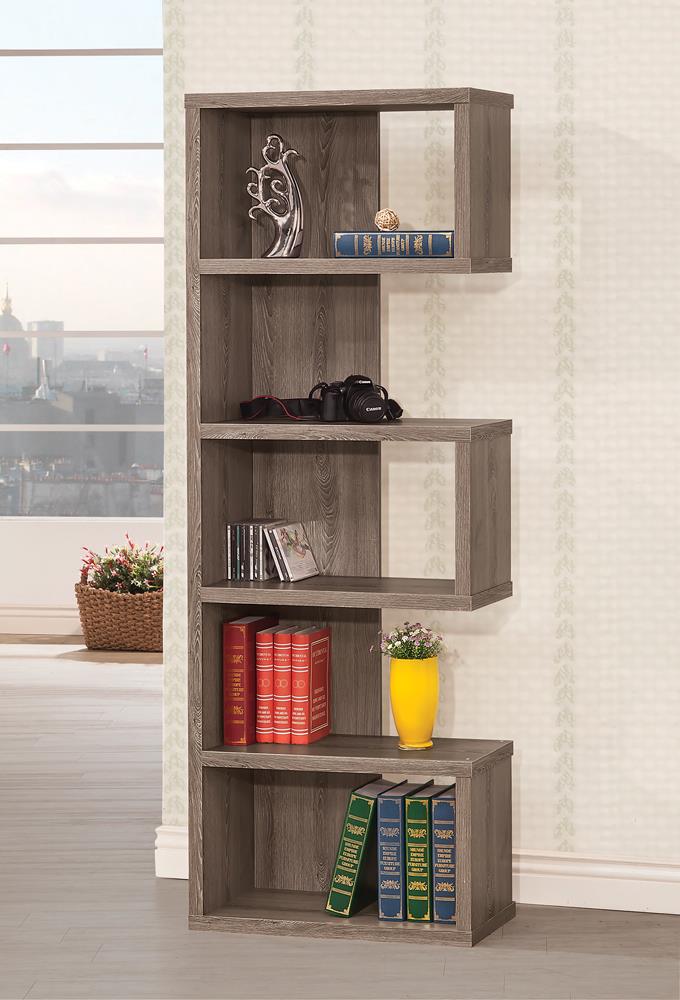 G800552 Contemporary Weathered Grey Bookcase - Urban Living Furniture (Los Angeles, CA)