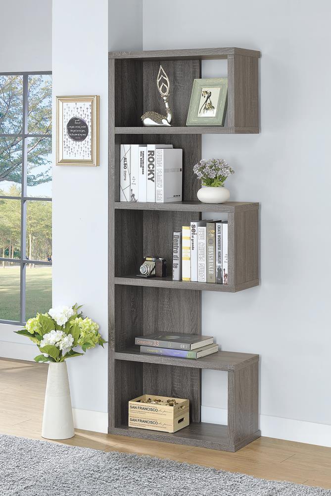 G800552 Contemporary Weathered Grey Bookcase - Urban Living Furniture (Los Angeles, CA)