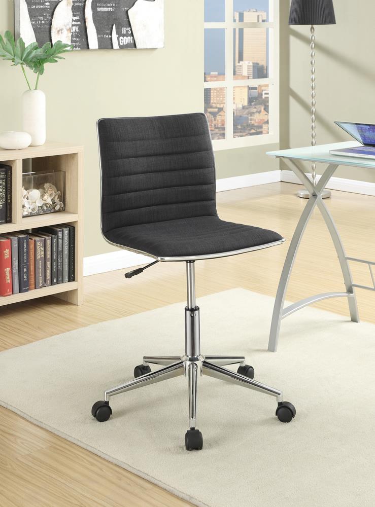 Modern Black and Chrome Home Office Chair image