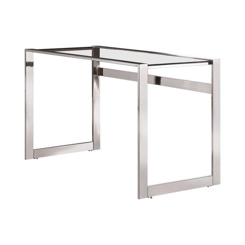 G800746 Contemporary Chrome and Glass Top Writing Desk - Urban Living Furniture (Los Angeles, CA)