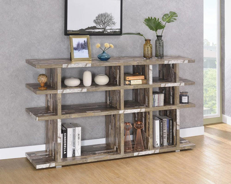 Rustic Salvaged Cabin Low-Profile Bookcase image