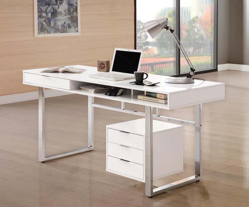 G800897 Contemporary White Writing Desk - Urban Living Furniture (Los Angeles, CA)