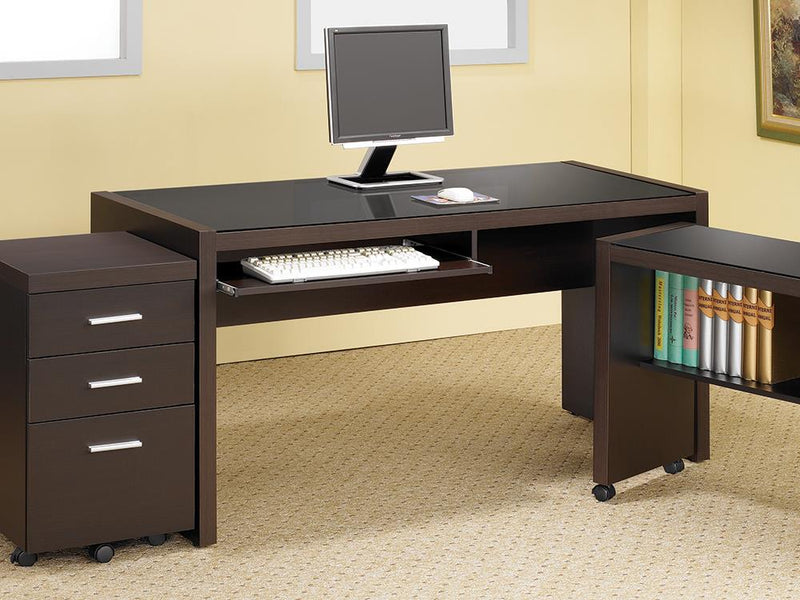 Skylar Contemporary Cappuccino Computer Desk With Keyboard Tray - Urban Living Furniture (Los Angeles, CA)