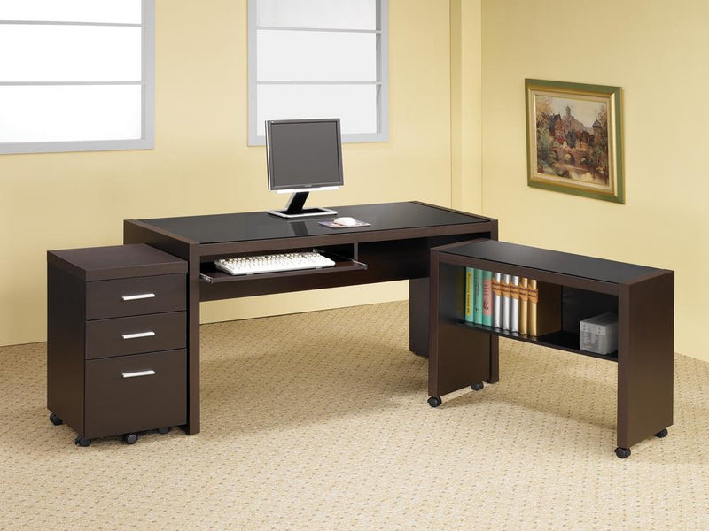 Skylar Contemporary Cappuccino Computer Desk With Keyboard Tray - Urban Living Furniture (Los Angeles, CA)