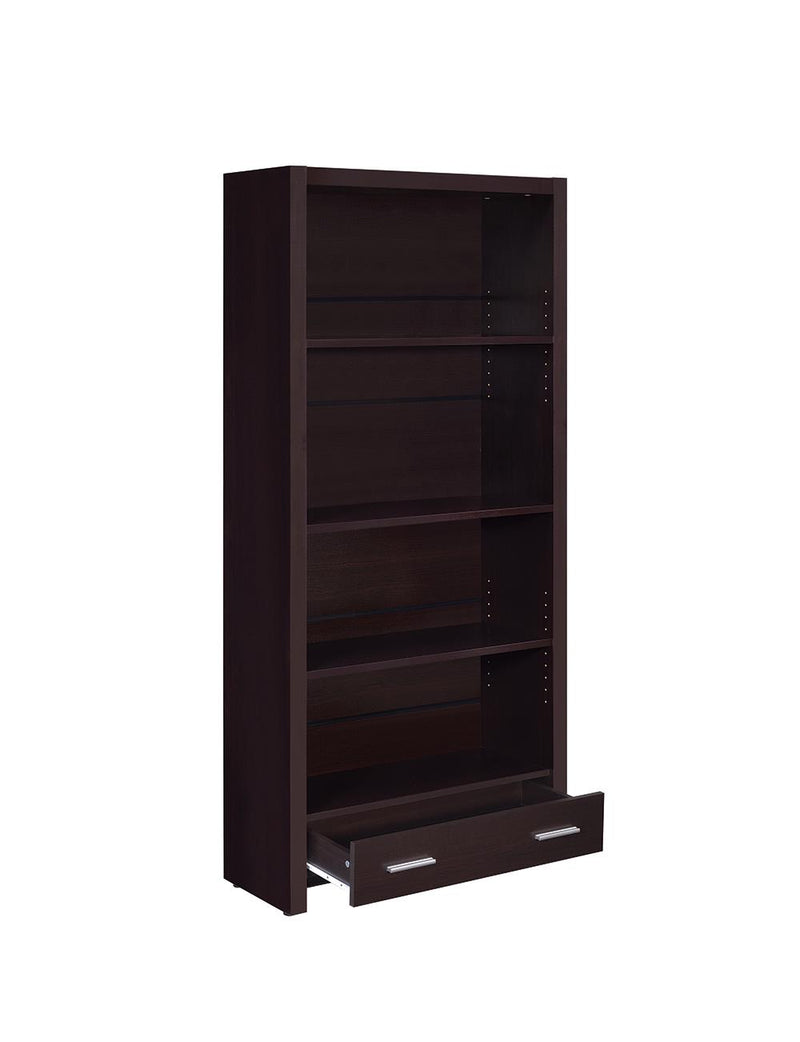 Skylar Contemporary Cappuccino Bookcase - Urban Living Furniture (Los Angeles, CA)