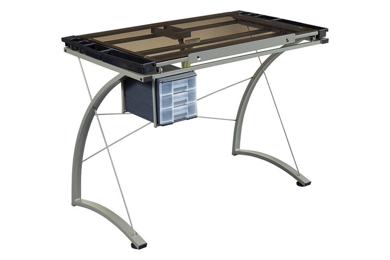 G800986 Contemporary Glass Top Drafting Desk - Urban Living Furniture (Los Angeles, CA)